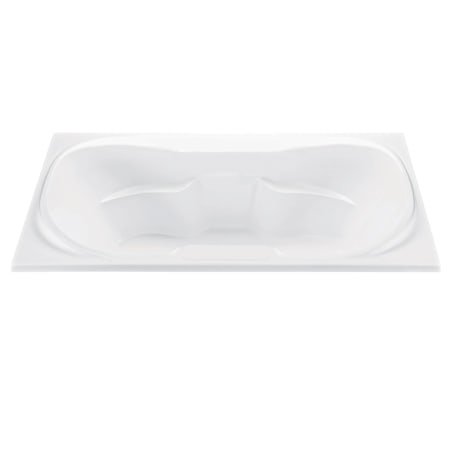 MTI Baths Tranquility 1 72" Drop In DoloMatte Elite Stream Air Tub with Center Drain Matte White