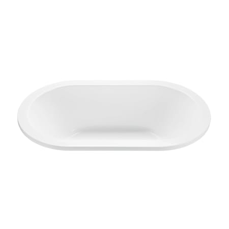 MTI Baths New Yorker 1 72" Undermount Acrylic Aria Elite and Stream Bath Tub with Center Drain and Overflow White