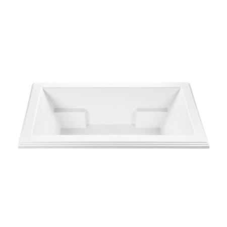MTI Baths Madelyn 1 72" Undermount Acrylic Aria Elite and Stream Bath Tub with Center Drain and Overflow White
