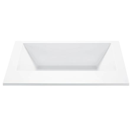 MTI Baths Metro 1 72" Undermount DoloMatte Air Tub Elite Stream with Center Drain Matte White