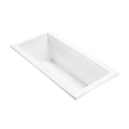 MTI Baths Andrea 4 65-7/8" Drop In Acrylic Air Massage Elite and Stream Bath Tub with Chromatherapy, Aromatherapy, Reversible Drain and Overflow White