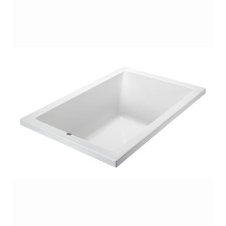 MTI Baths Andrea 25 48" Undermount Acrylic Air Bath Tub with Reversible Drain and Overflow White