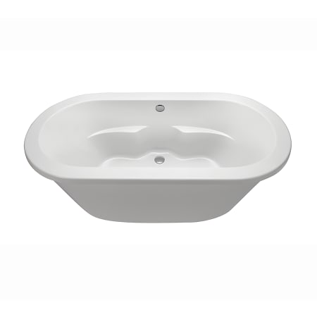 MTI Baths New Yorker 8 72" Freestanding Acrylic Air Bath Tub with Center Drain and Overflow White