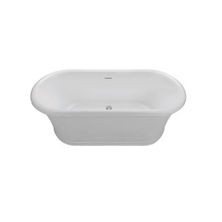 MTI Baths Laney 4 72" Free Standing DoloMatte Air Tub with Center Drain, and Overflow White