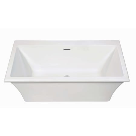 MTI Baths Madelyn 5 66" Free Standing DoloMatte Air Massage Tub with Center Drain, and Overflow White