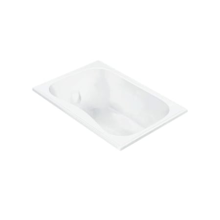 MTI Baths Georgian 2 60" Drop In DoloMatte Air Tub with Center Drain Matte White