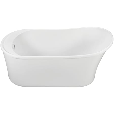 MTI Baths Eryn 60" Free Standing DoloMatte Air Massage Tub with Reversible Drain, Drain Assembly, and Overflow White Matte