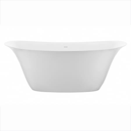MTI Baths Acquabella 72" Free Standing Stone Composite Air Tub with Center Drain and Drain Assembly White / Gloss