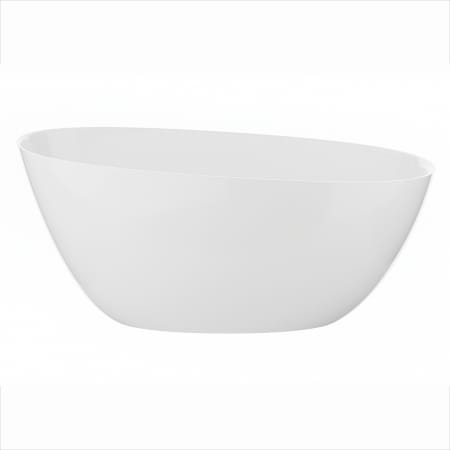 MTI Baths Acquabella 62" Free Standing Stone Composite Air Tub with Rear Drain and Drain Assembly White / Gloss