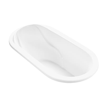 MTI Baths Solitude 72" Drop-In Acrylic Air Bath Tub with Reversible Drain and Overflow White