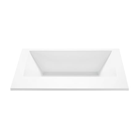 MTI Baths Metro 1 72" Undermount Acrylic Air Bath Tub with Center Drain and Overflow White