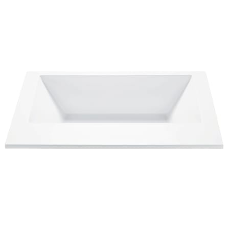 MTI Baths Metro 1 Sculpted 72" Free Standing DoloMatte 2 Side Air Tub with Center Drain Matte White