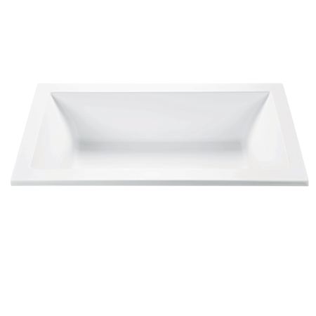 MTI Baths Andrea 16 72" Undermount DoloMatte Microbubbles Air Tub with Center Drain Matte White