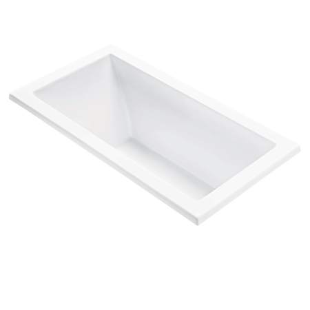 MTI Baths Andrea 17 Sculpted 54" Free Standing DoloMatte 2 Side Microbubbles Air Tub with Left or Right Drain Matte White