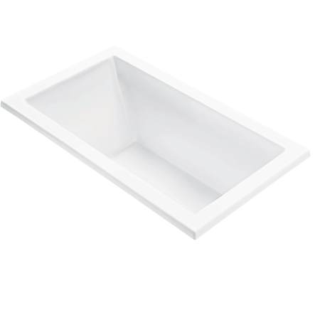 MTI Baths Andrea 20 Sculpted 54" Free Standing DoloMatte 2 Side Microbubbles Air Tub with Left or Right Drain Matte White