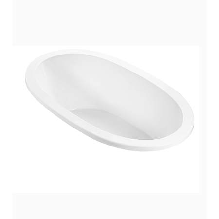 MTI Baths Adena 4 73" Undermount Acrylic Air Bath and Stream Bath Tub with Reversible Drain and Overflow White