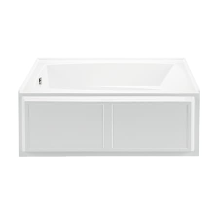 MTI Baths Wyndham 5 60" Alcove Acrylic Air Bath and Stream Bath Tub with Left Drain and Overflow White