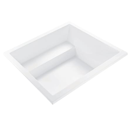 MTI Baths Kalia 3 60" Undermount DoloMatte Elite Air Whirlpool Tub with Center Drain Matte White