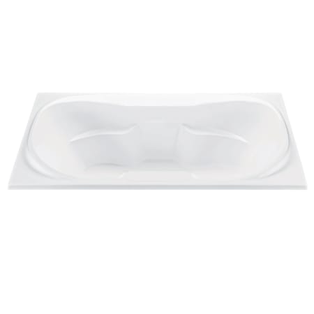 MTI Baths Tranquility 1 72" Drop In DoloMatte Air / Ultra Whirlpool Tub with Center Drain Matte White