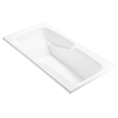 MTI Baths Wyndham 4 71" Drop-In Acrylic Air Bath and Whirlpool Tub with Reversible Drain and Overflow White