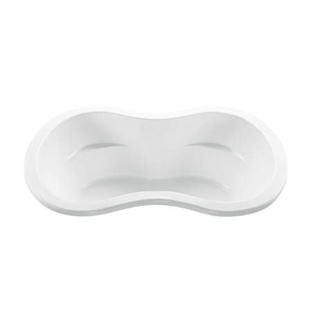 MTI Baths Eternity 72" Undermount Acrylic Air Bath and Whirlpool Tub with Center Drain and Overflow White