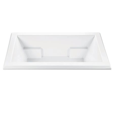 MTI Baths Madelyn 1 72" Drop In DoloMatte Air / Whirlpool Tub with Center Drain Matte White