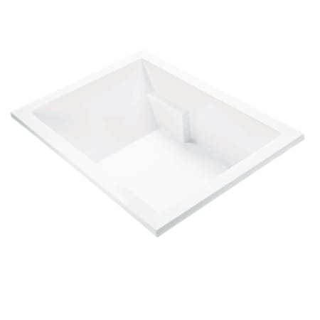 MTI Baths Andrea 9 Sculpted 67" Free Standing DoloMatte 2 Side Microbubbles Whirlpool Tub with Left or Right Drain Matte White