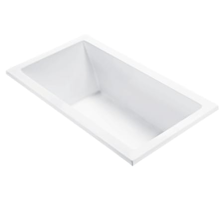 MTI Baths Andrea 23 66" Undermount DoloMatte Microbubbles Whirlpool Tub with Left or Right Drain Matte White