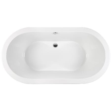 MTI Baths New Yorker 66" Undermount Acrylic Air Tub with Microbubbles, Center Drain, and Overflow White