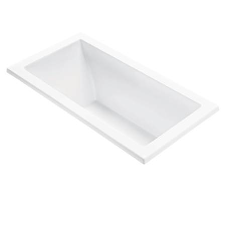 MTI Baths Andrea 7 Sculpted 60" Free Standing DoloMatte 1 Side Microbubbles Whirlpool Tub with Left or Right Drain Matte White