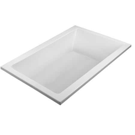 MTI Baths Basics 72" Undermount Acrylic Air Tub with Rear Drain White / Gloss
