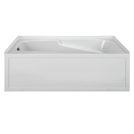 MTI Baths Basics 60" Three Wall Alcove Acrylic Air Tub with Right Drain White / Gloss
