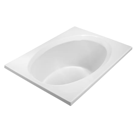 MTI Baths Basics 60" Drop In Acrylic Air Tub with Rear Drain White / Gloss