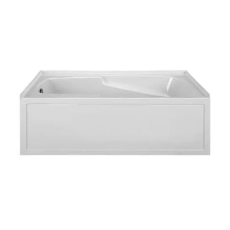 MTI Baths Three Wall Alcove Acrylic Soaking Tub with Drain White