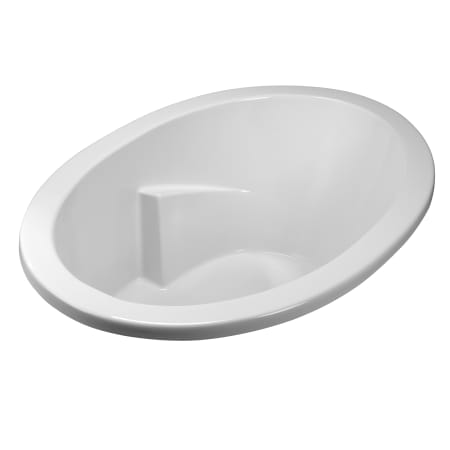 MTI Baths Basics 60" Drop In Acrylic Soaking Tub with Rear Drain White / Gloss