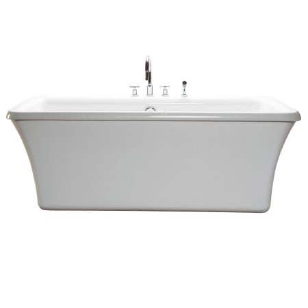 MTI Baths Basics 66" Free Standing Acrylic Soaking Tub with Center Drain White / Gloss