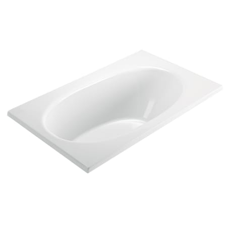 MTI Baths Basics 60" Drop In Acrylic Soaking Tub with Rear Drain White / Gloss