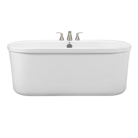 MTI Baths Basics 58" Free Standing Acrylic Soaking Tub with Center Drain White / Gloss