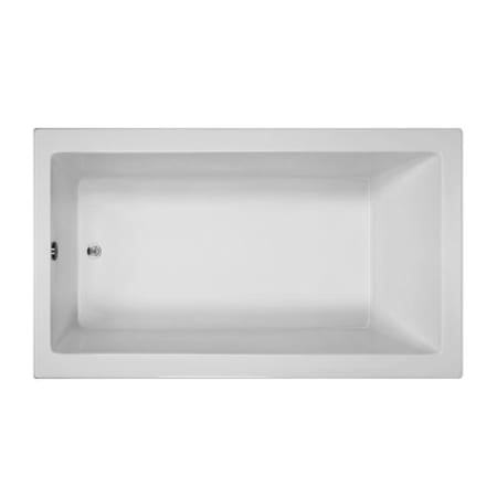 MTI Baths Undermount Acrylic Whirlpool Tub with Drain White