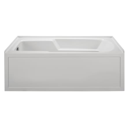 MTI Baths Basics 60" Three Wall Alcove Acrylic Whirlpool Tub with Right Drain White / Gloss