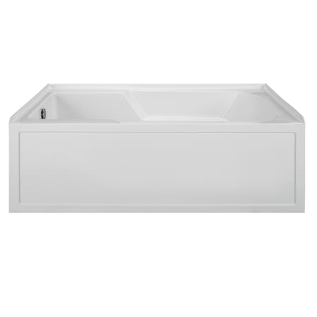 MTI Baths Basics 60" Three Wall Alcove Acrylic Whirlpool Tub with Left Drain White / Gloss
