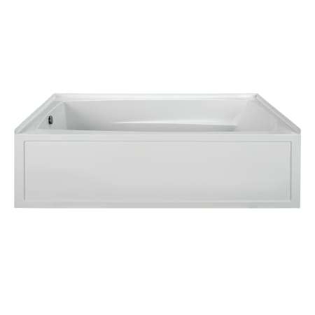 MTI Baths Basics 72" Three Wall Alcove Acrylic Whirlpool Tub with Left Drain White / Gloss
