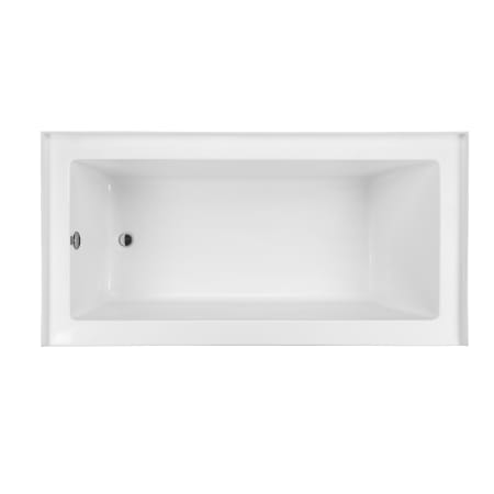 MTI Baths Basics 60" Three Wall Alcove Acrylic Experience Tub with Left Drain, and Overflow White