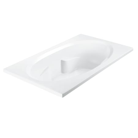 MTI Baths Basics 71" Drop In Acrylic Whirlpool Tub with Center Drain White / Gloss