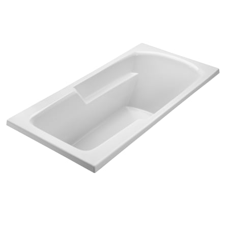 MTI Baths Basics 60" Drop In Acrylic Whirlpool Tub with Rear Drain White / Gloss