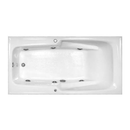 MTI Baths Drop In Acrylic Whirlpool Tub with Drain White