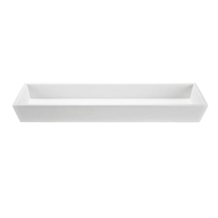 MTI Baths Boutique 47-1/2" Rectangular Sculpture Stone Undermount Bathroom Sink Biscuit Gloss