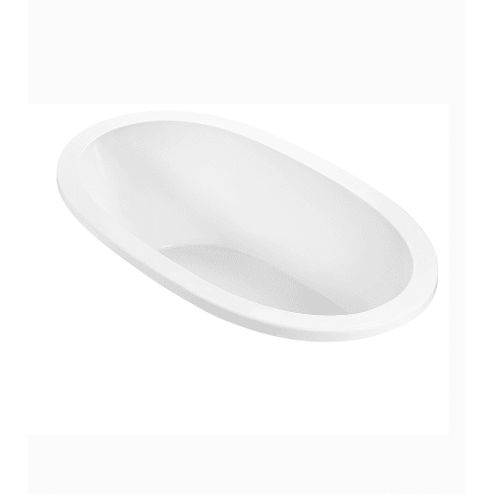 MTI Baths Adena 4 73" Undermount Acrylic Whirlpool Tub with Reversible Drain and Overflow White