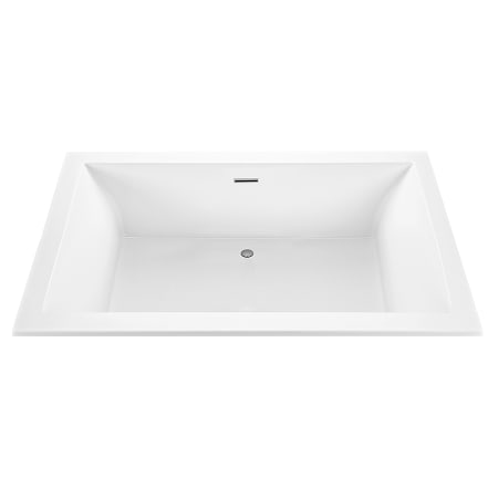 MTI Baths Andrea 22 66" Undermount Acrylic Ultra Whirlpool Tub with Center Drain and Overflow White