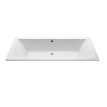 MTI Baths Andrea 27 86" Undermount DoloMatte Ultra Whirlpool Tub with Center Drain Matte White